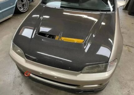 J’s Racing Type S carbon fiber hood. Fits 92-95 civic eg