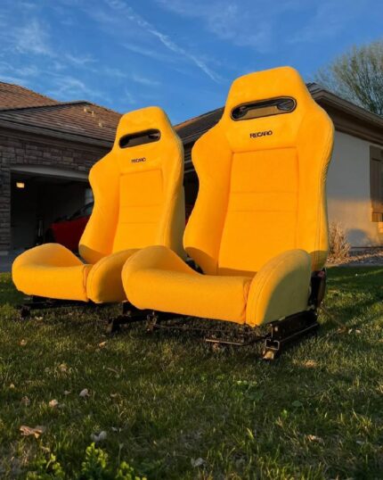 Yellow Recaro SR3 - Alcantara Suede - With Recaro Rails.
